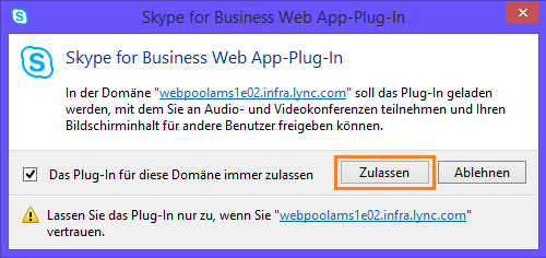 Lync Skype for Business Web App Plug-In